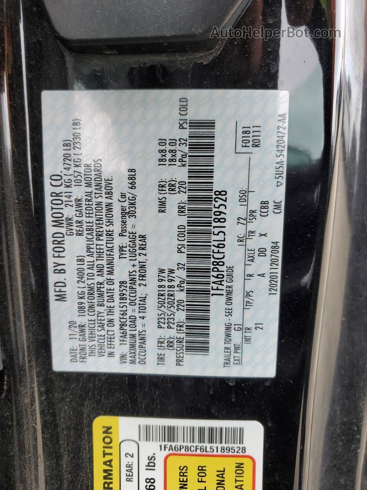 2020 Ford Mustang Gt Gray vin: 1FA6P8CF6L5189528