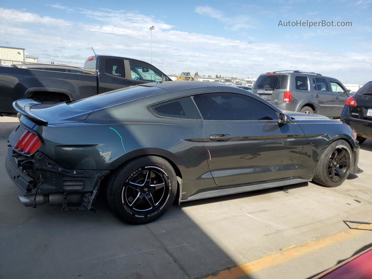 2015 Ford Mustang Gt Green vin: 1FA6P8CF7F5299539