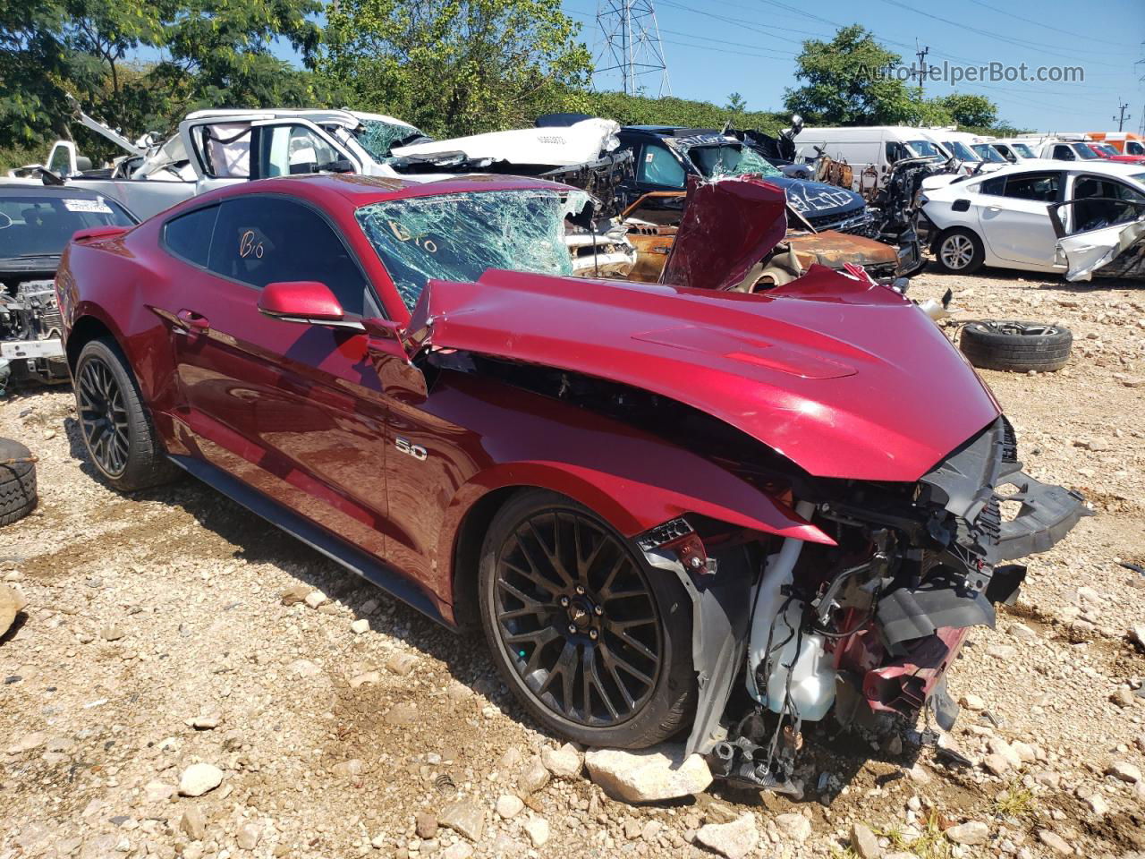 2015 Ford Mustang Gt Red vin: 1FA6P8CF7F5373882