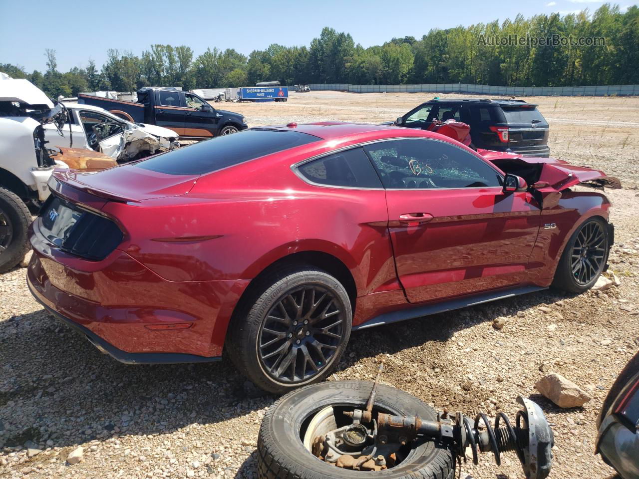 2015 Ford Mustang Gt Red vin: 1FA6P8CF7F5373882