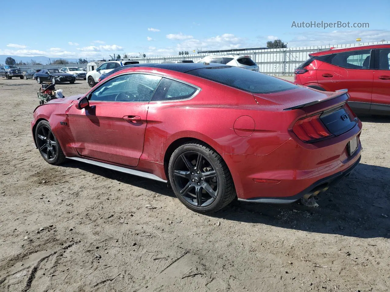 2020 Ford Mustang Gt Maroon vin: 1FA6P8CF7L5105488