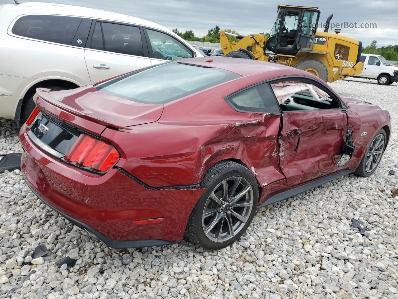 2015 Ford Mustang Gt Red vin: 1FA6P8CF8F5344598