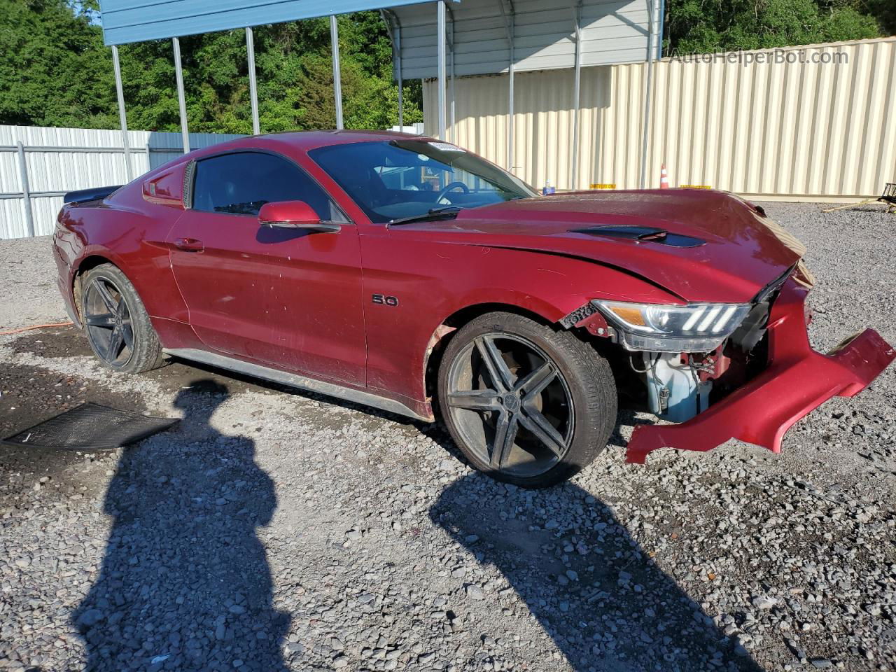 2016 Ford Mustang Gt Burgundy vin: 1FA6P8CF8G5265501