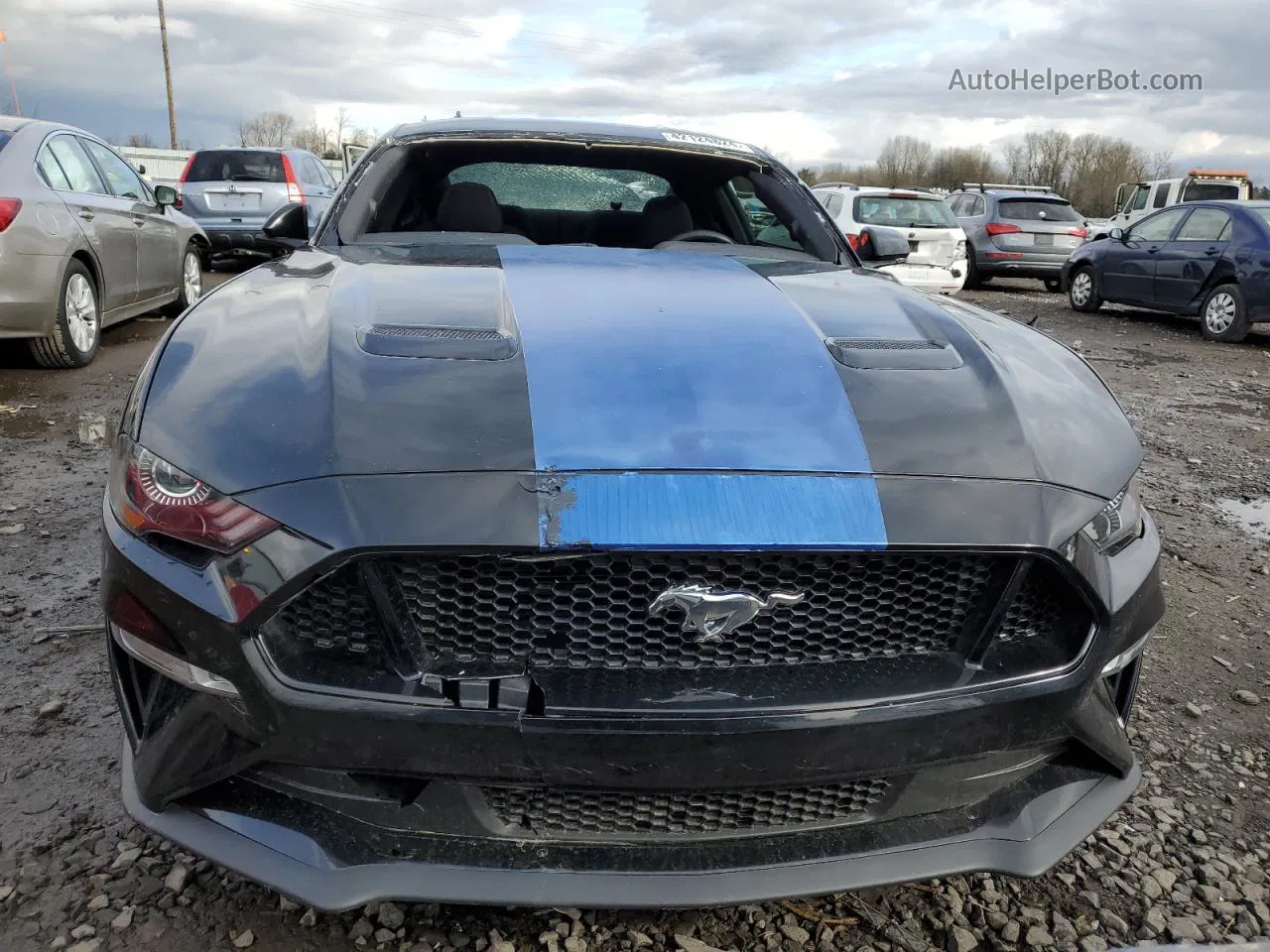 2020 Ford Mustang Gt Черный vin: 1FA6P8CF8L5159477