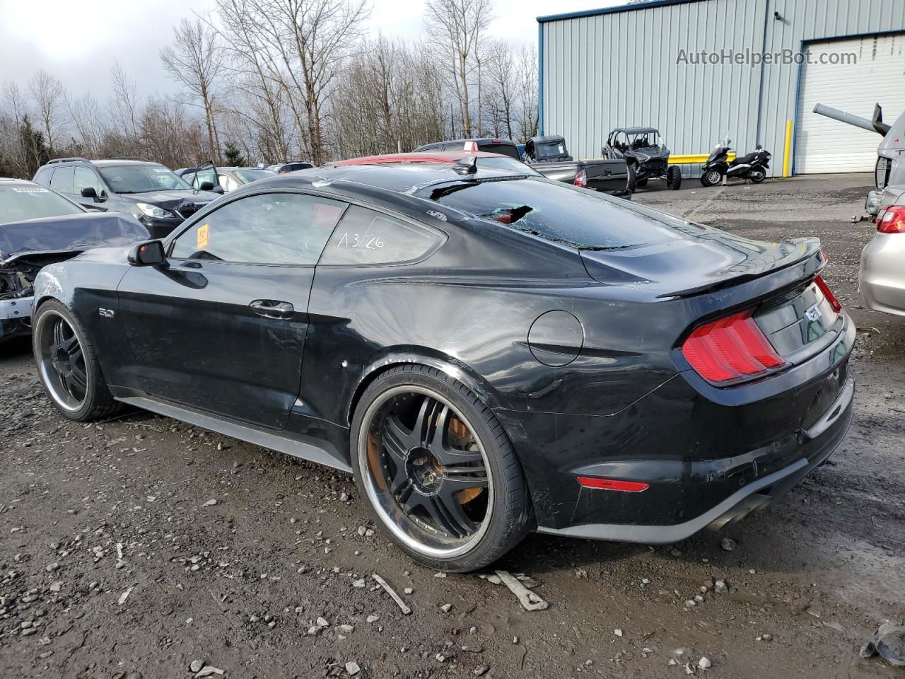 2020 Ford Mustang Gt Черный vin: 1FA6P8CF8L5159477