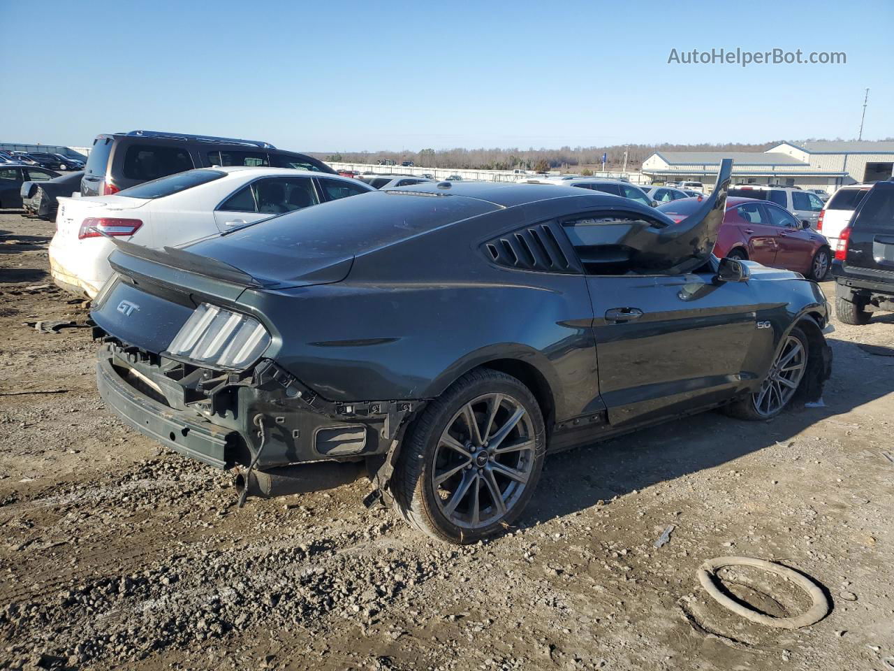 2015 Ford Mustang Gt Green vin: 1FA6P8CF9F5385581