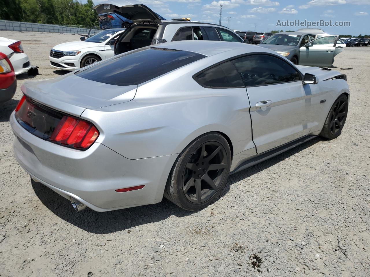 2016 Ford Mustang Gt Серебряный vin: 1FA6P8CF9G5228599