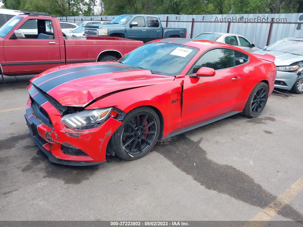 2016 Ford Mustang Gt Red vin: 1FA6P8CFXG5282249