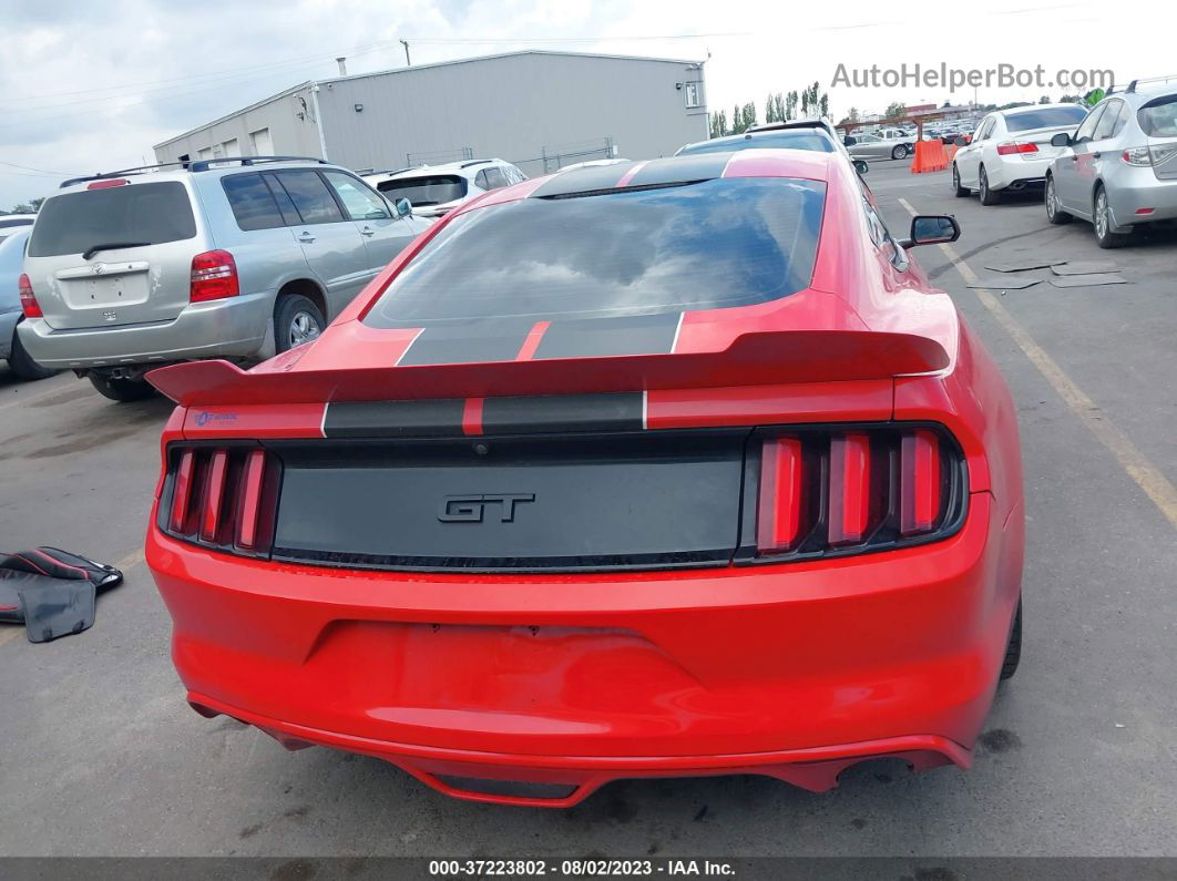 2016 Ford Mustang Gt Red vin: 1FA6P8CFXG5282249