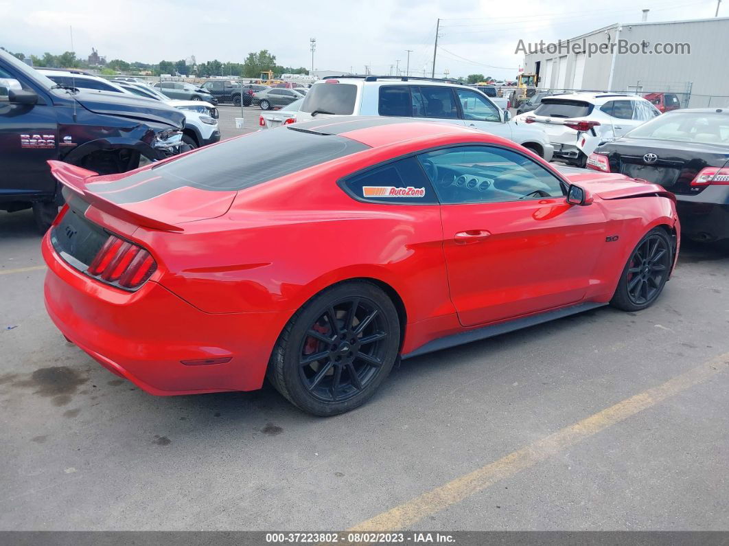 2016 Ford Mustang Gt Red vin: 1FA6P8CFXG5282249