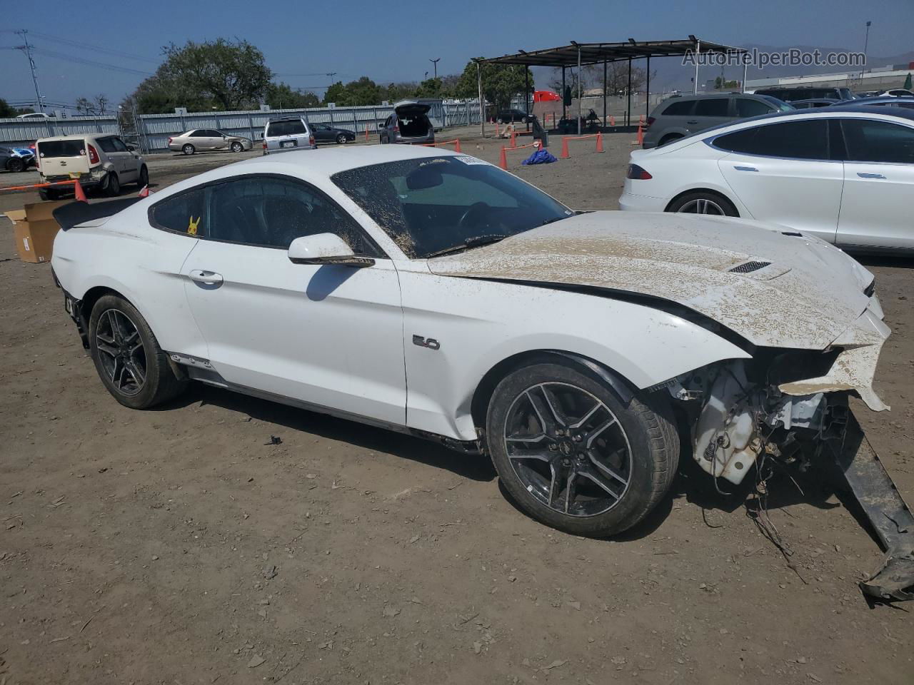 2020 Ford Mustang Gt White vin: 1FA6P8CFXL5112340