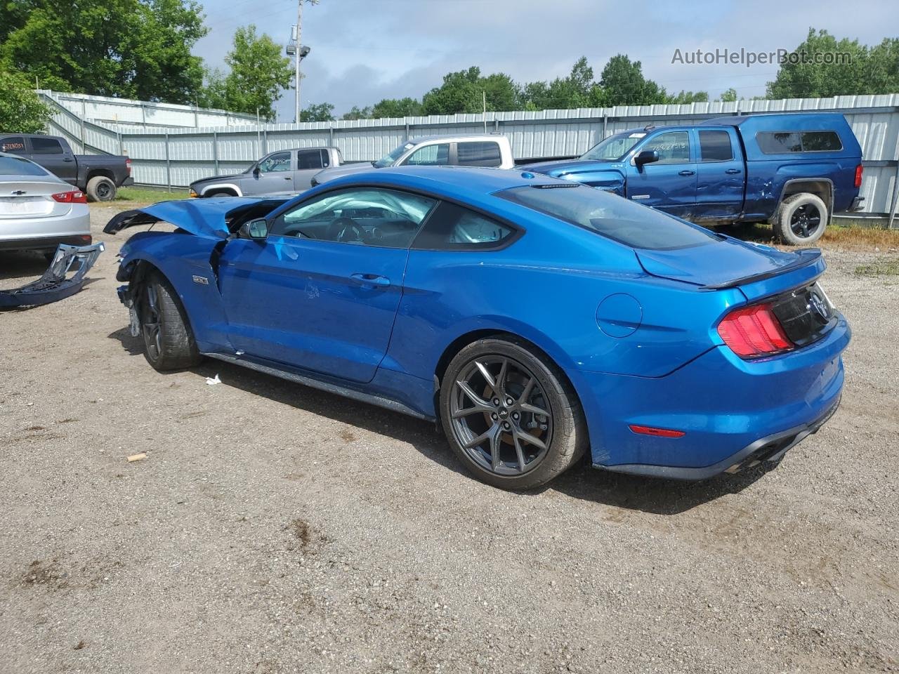 2020 Ford Mustang  Blue vin: 1FA6P8TD5L5126841