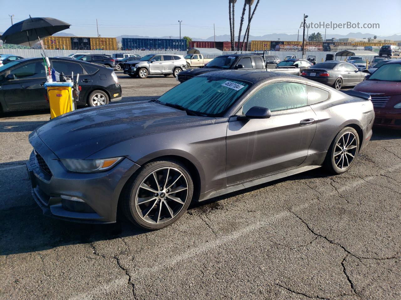 2016 Ford Mustang Gray vin: 1FA6P8TH0G5333906