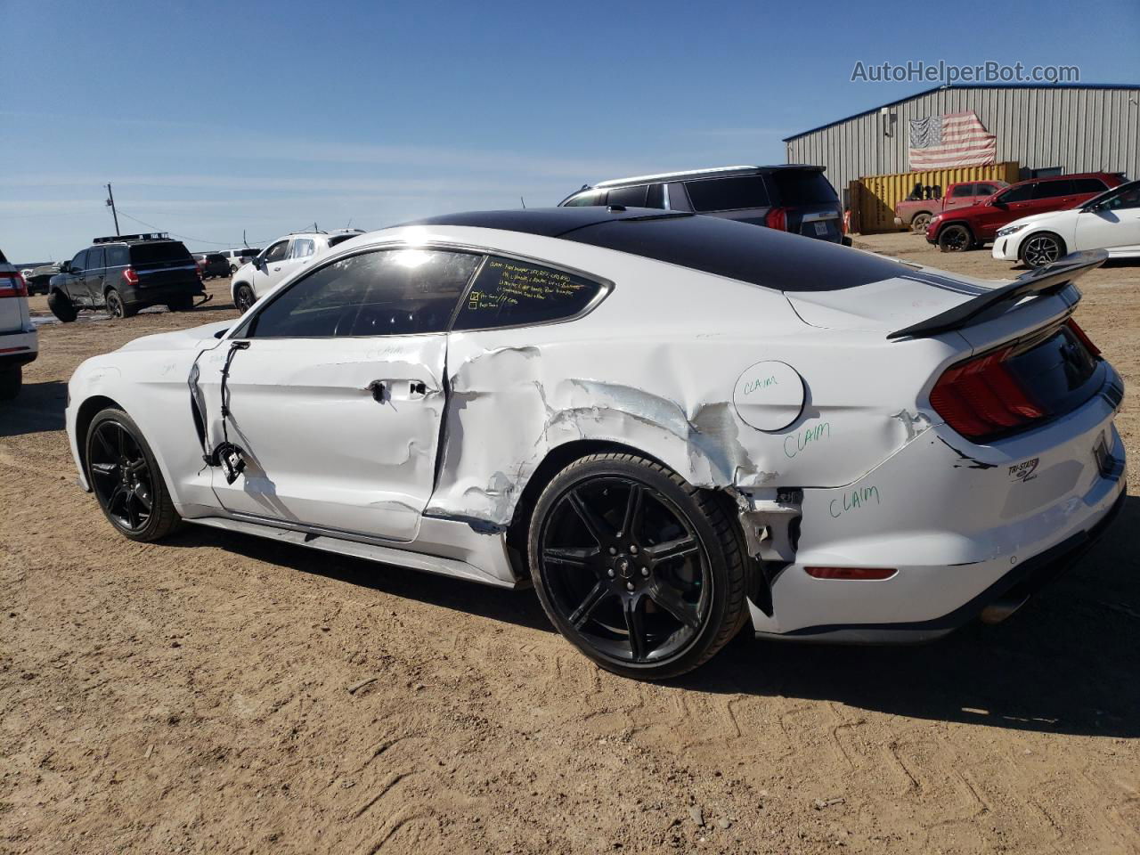 2019 Ford Mustang  White vin: 1FA6P8TH0K5143144