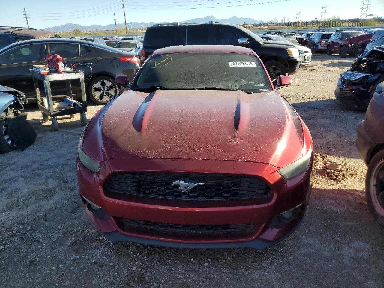 2015 Ford Mustang  Red vin: 1FA6P8TH1F5386581