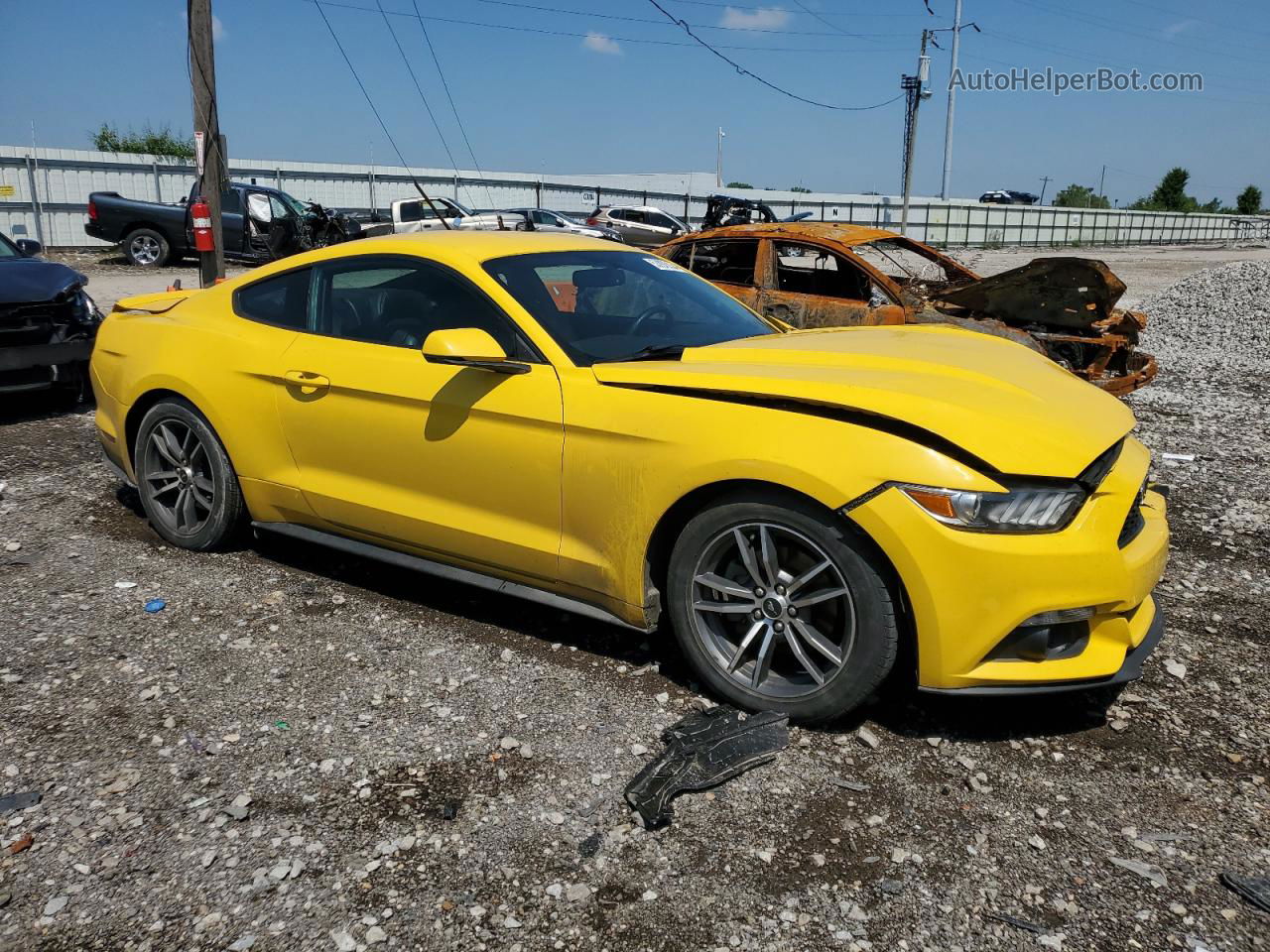 2016 Ford Mustang  Yellow vin: 1FA6P8TH1G5324308