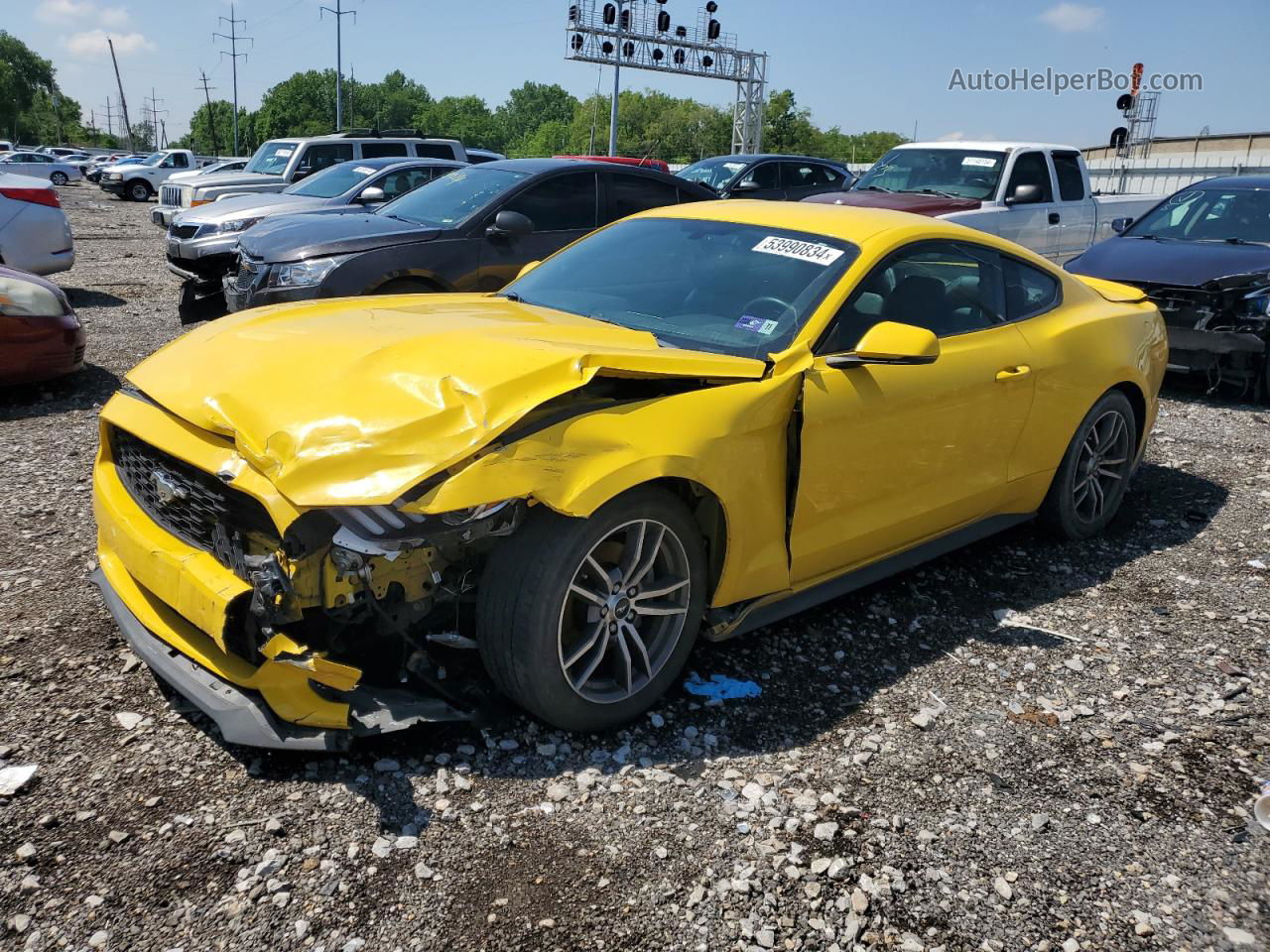 2016 Ford Mustang  Yellow vin: 1FA6P8TH1G5324308