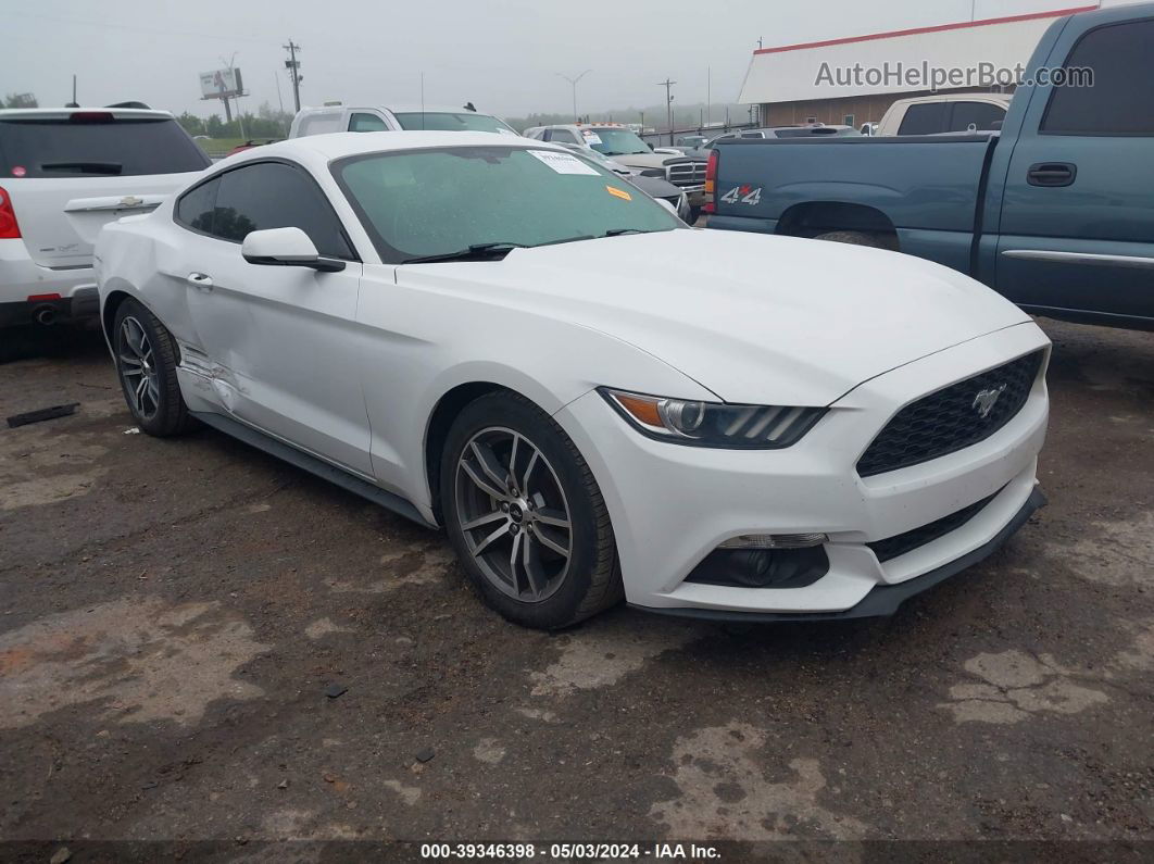 2015 Ford Mustang Ecoboost White vin: 1FA6P8TH2F5375332