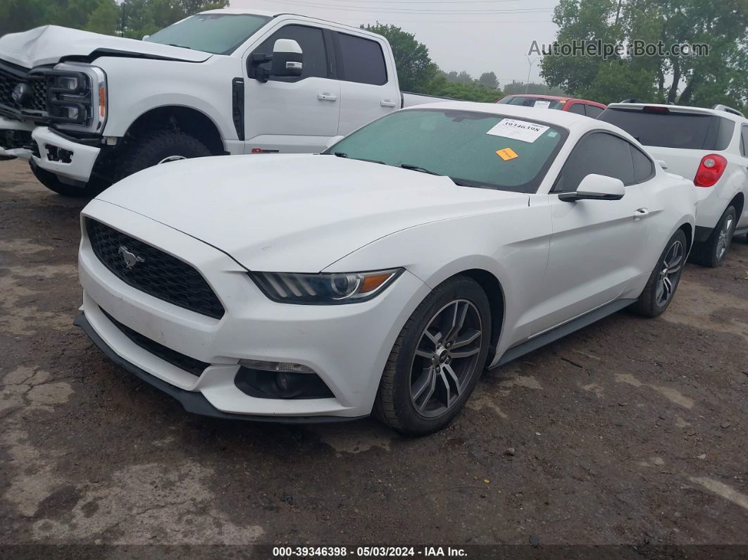 2015 Ford Mustang Ecoboost White vin: 1FA6P8TH2F5375332