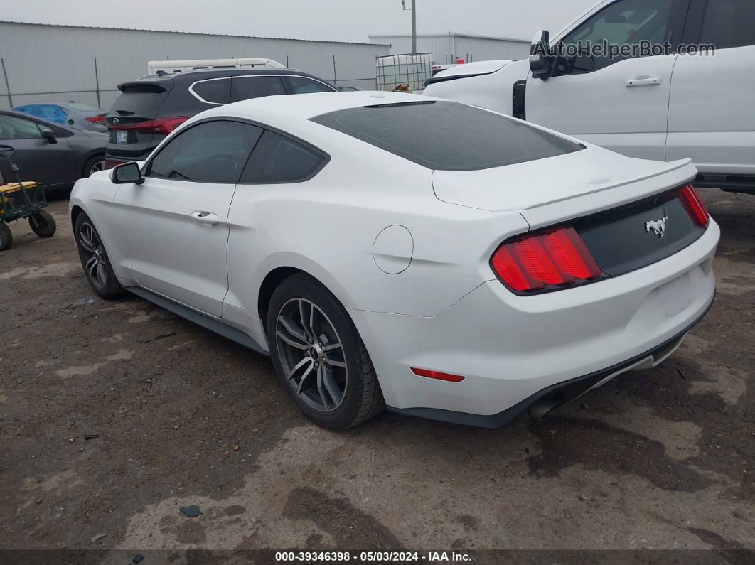 2015 Ford Mustang Ecoboost White vin: 1FA6P8TH2F5375332