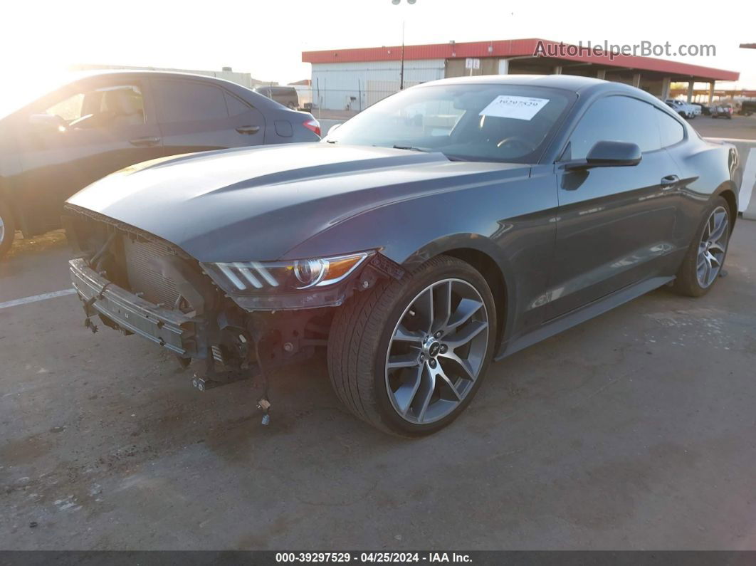 2015 Ford Mustang Ecoboost Gray vin: 1FA6P8TH3F5358989