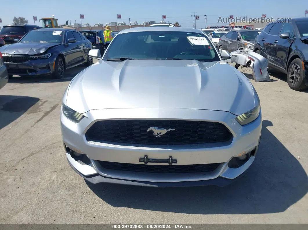 2016 Ford Mustang Ecoboost Серебряный vin: 1FA6P8TH3G5252995