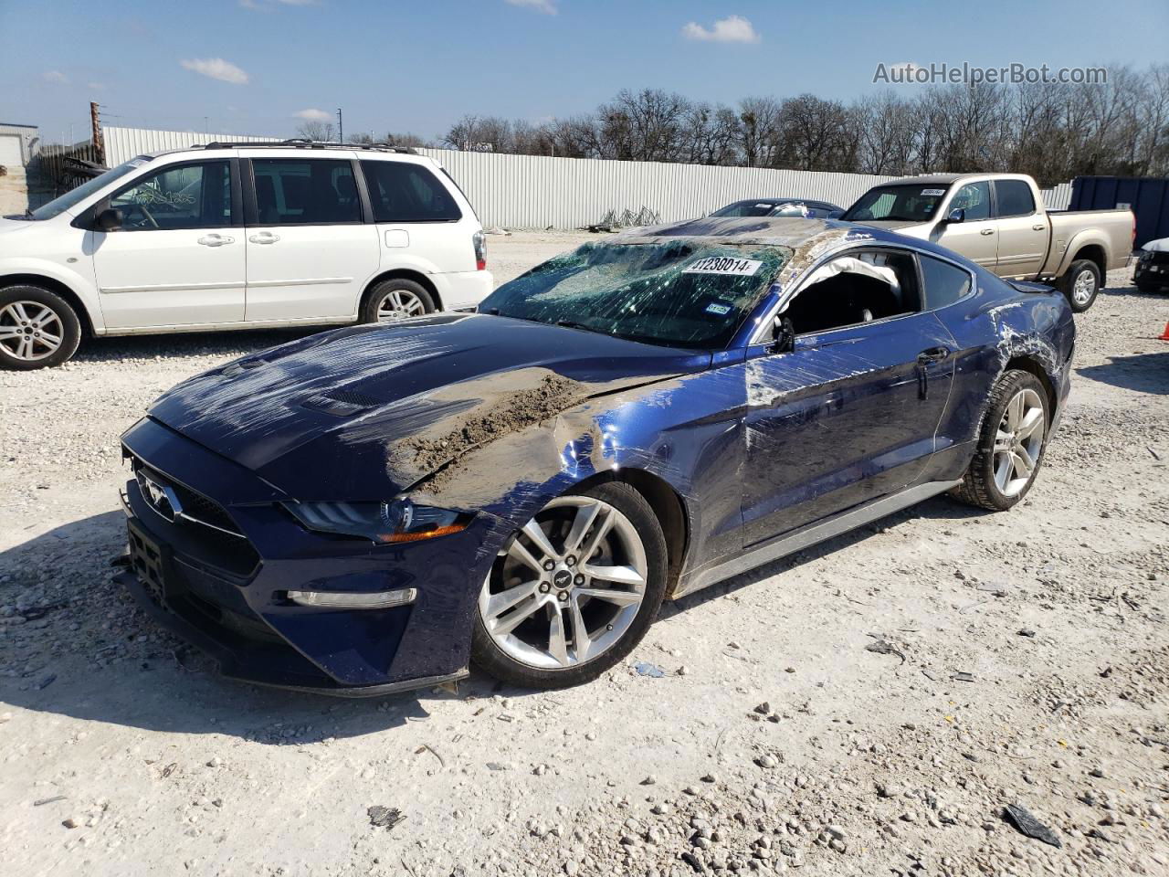 2020 Ford Mustang  Blue vin: 1FA6P8TH3L5189391