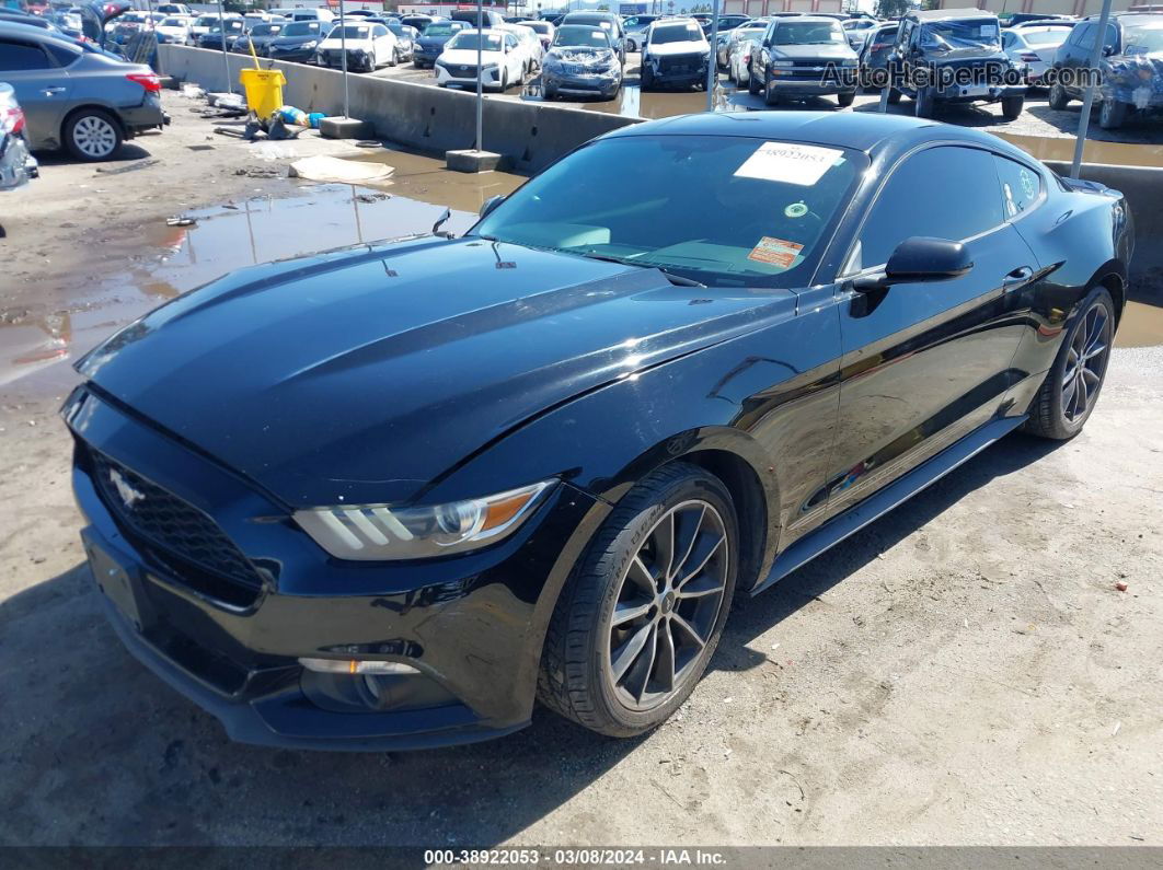 2015 Ford Mustang Ecoboost Черный vin: 1FA6P8TH4F5350674