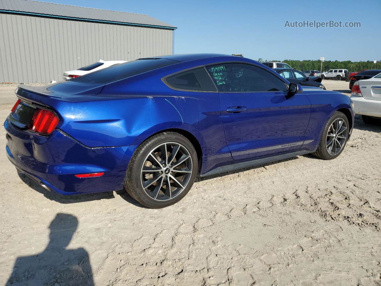 2016 Ford Mustang  Синий vin: 1FA6P8TH4G5222579