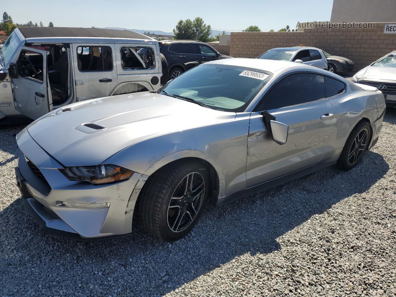 2020 Ford Mustang  Silver vin: 1FA6P8TH4L5134898