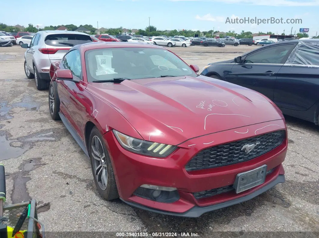 2015 Ford Mustang Ecoboost Бордовый vin: 1FA6P8TH5F5303654