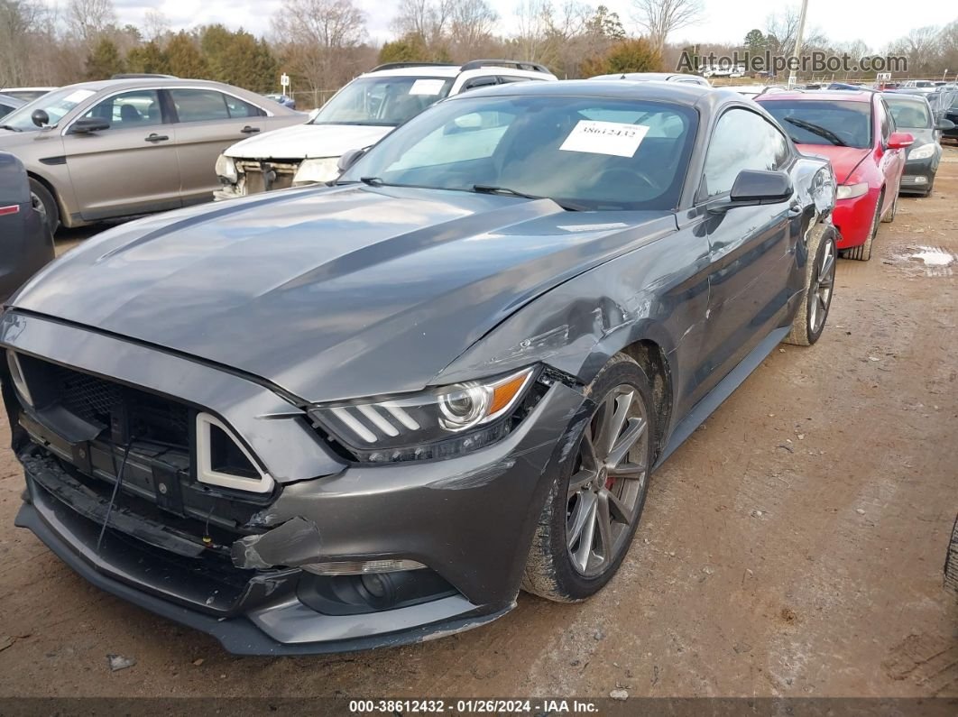 2016 Ford Mustang Ecoboost Gray vin: 1FA6P8TH5G5265845