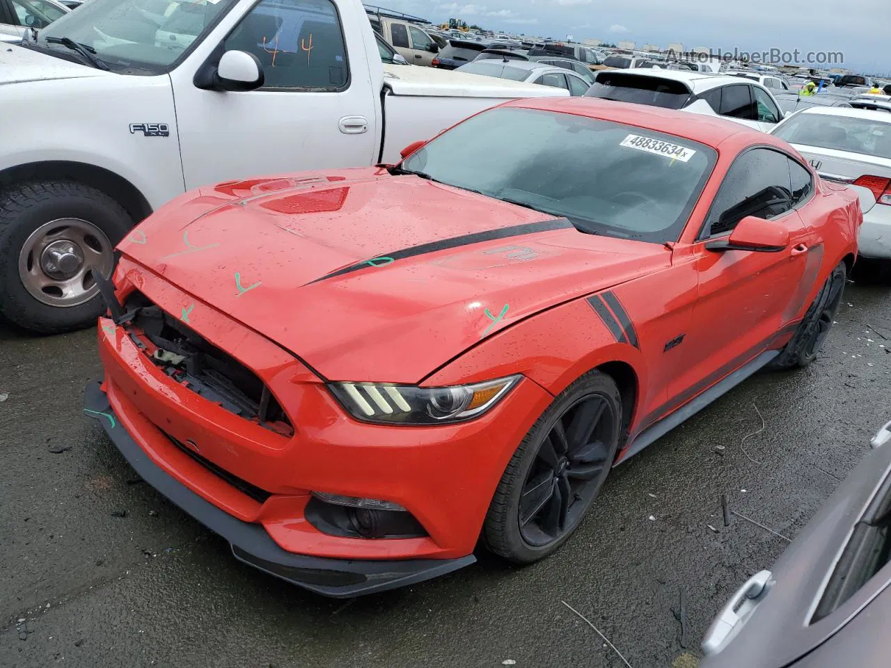 2016 Ford Mustang  Красный vin: 1FA6P8TH5G5269068