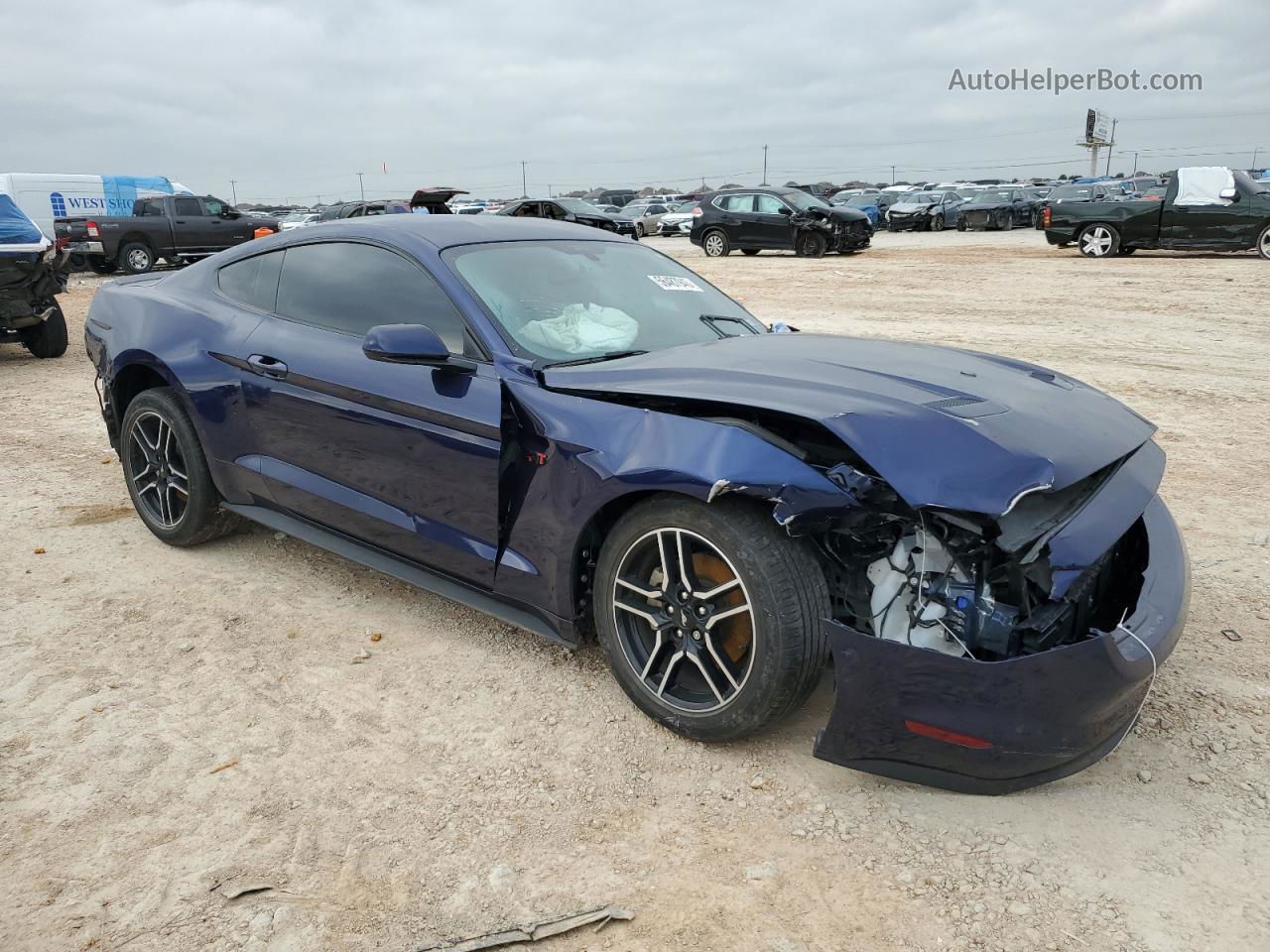 2020 Ford Mustang  Blue vin: 1FA6P8TH5L5178652