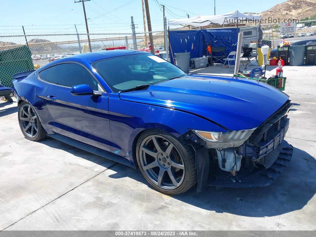 2015 Ford Mustang Ecoboost Синий vin: 1FA6P8TH6F5319054