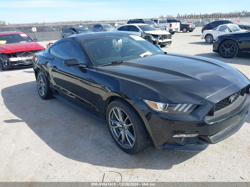 2015 Ford Mustang Ecoboost Black vin: 1FA6P8TH6F5375270