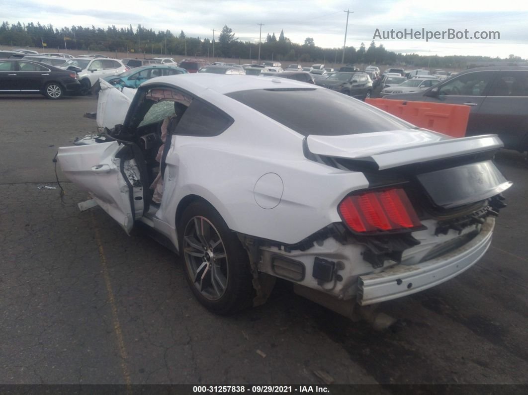 2015 Ford Mustang Ecoboost White vin: 1FA6P8TH6F5377097