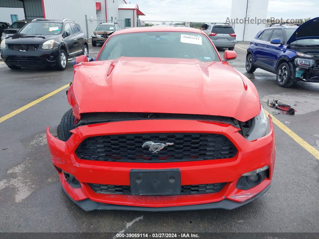 2016 Ford Mustang Ecoboost Red vin: 1FA6P8TH7G5222186