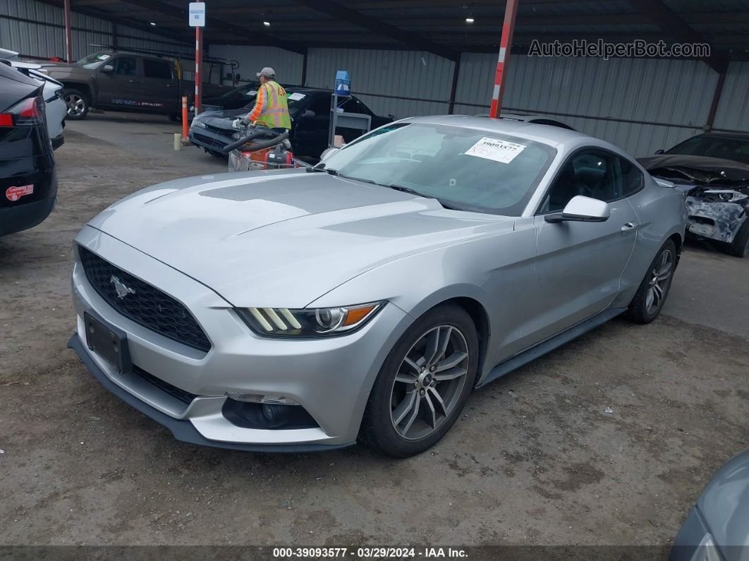 2016 Ford Mustang Ecoboost Silver vin: 1FA6P8TH7G5307576