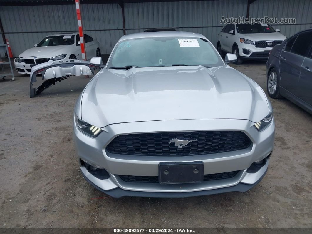 2016 Ford Mustang Ecoboost Silver vin: 1FA6P8TH7G5307576