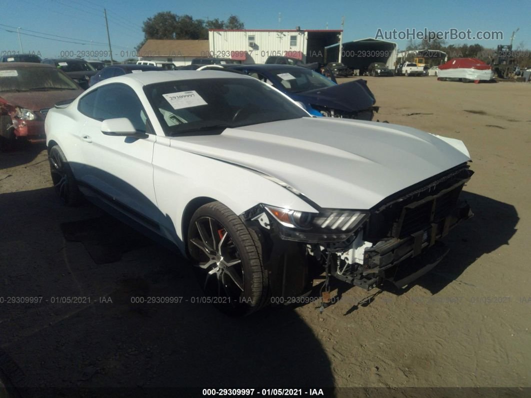 2016 Ford Mustang Ecoboost White vin: 1FA6P8TH7G5309361