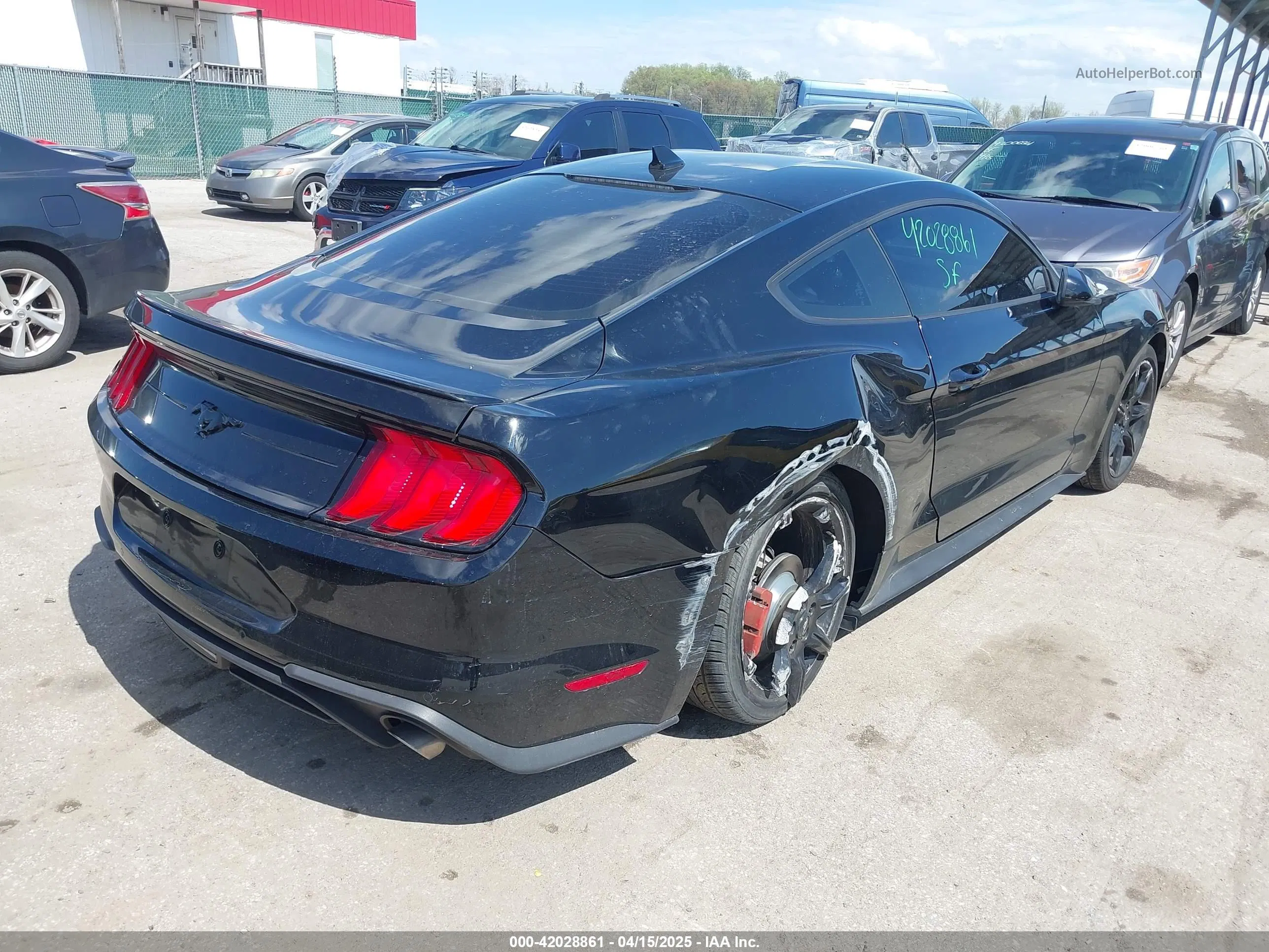 2020 Ford Mustang Ecoboost Fastback Black vin: 1FA6P8TH7L5169144