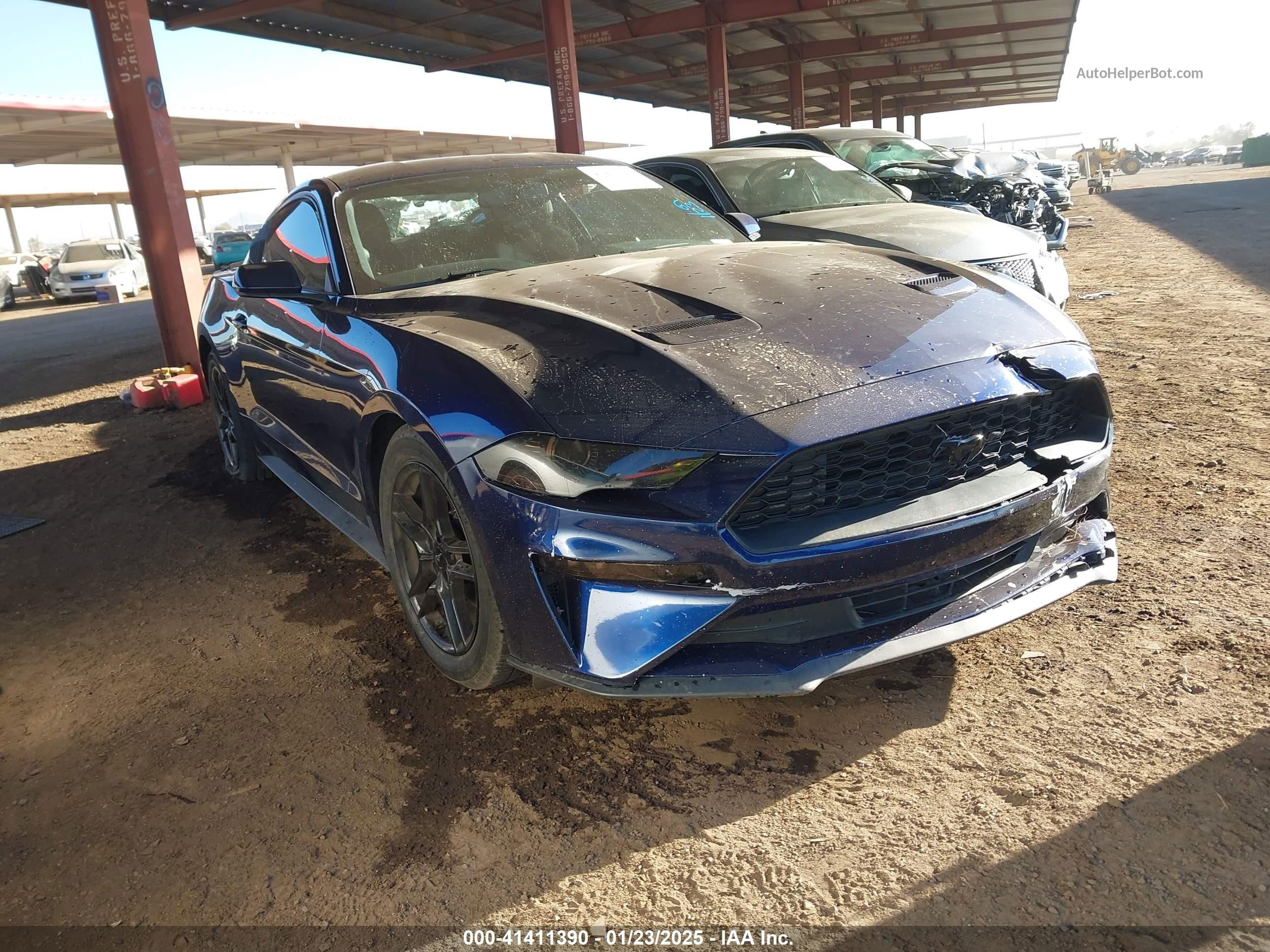 2020 Ford Mustang Ecoboost Fastback Синий vin: 1FA6P8TH8L5142809
