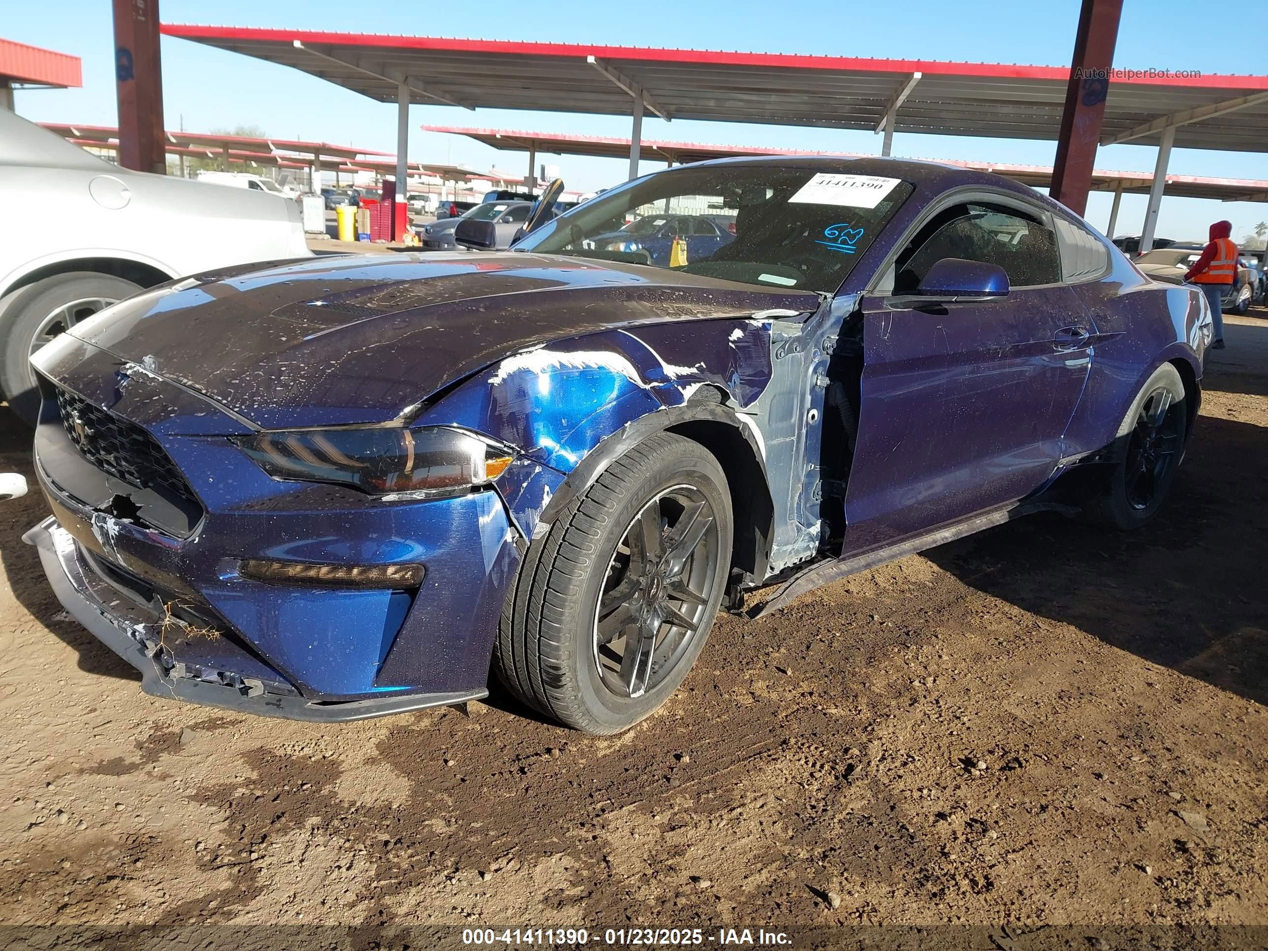 2020 Ford Mustang Ecoboost Fastback Синий vin: 1FA6P8TH8L5142809