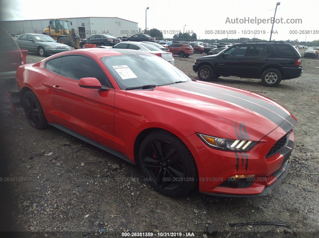 2016 Ford Mustang Red vin: 1FA6P8TH9G5219919