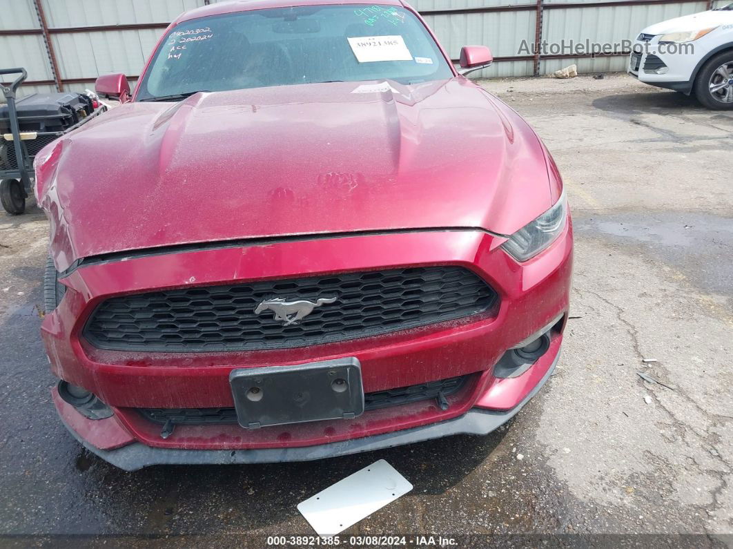 2016 Ford Mustang Ecoboost Red vin: 1FA6P8TH9G5225252