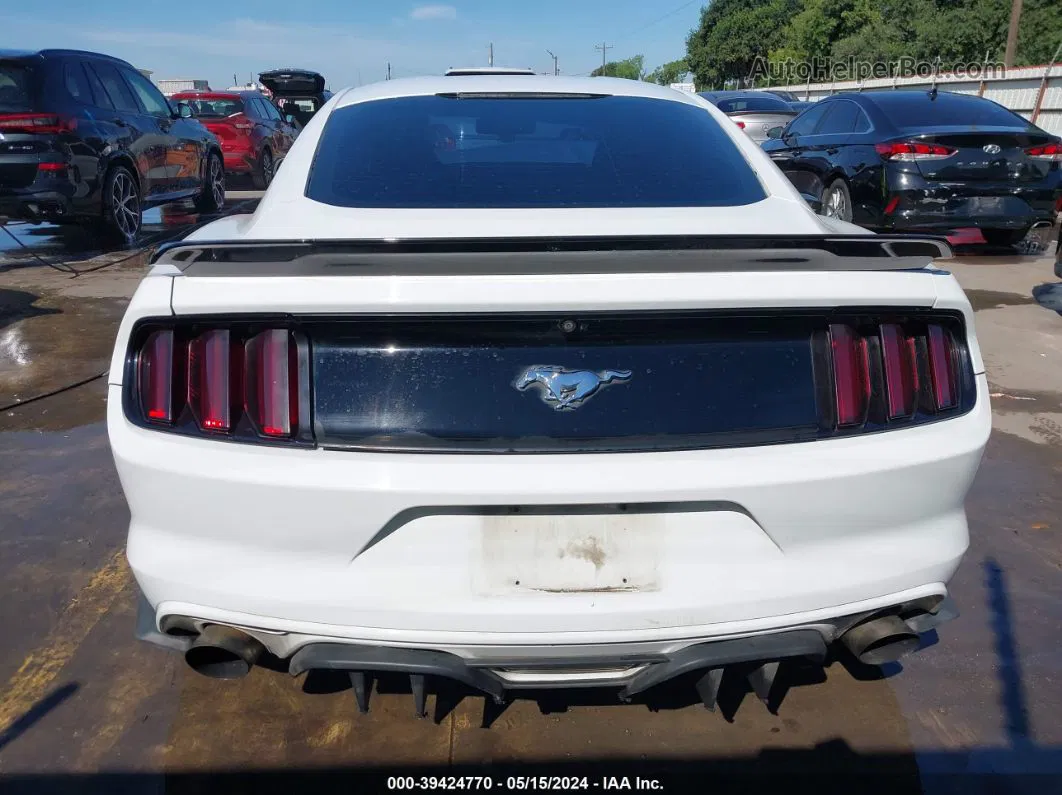 2016 Ford Mustang Ecoboost White vin: 1FA6P8TH9G5267341