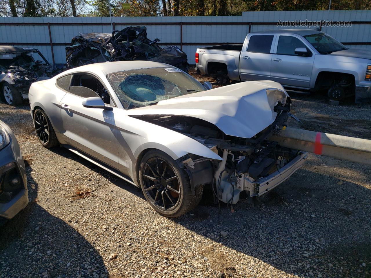 2016 Ford Mustang  Silver vin: 1FA6P8TH9G5268747