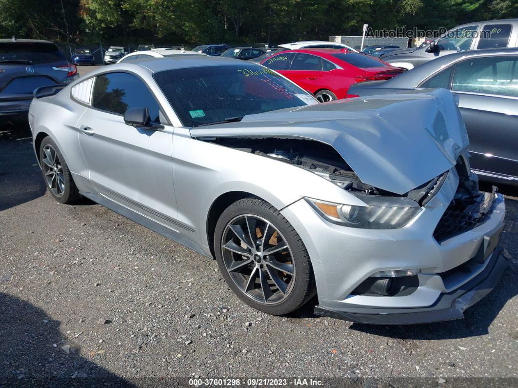 2015 Ford Mustang Ecoboost Silver vin: 1FA6P8THXF5365504