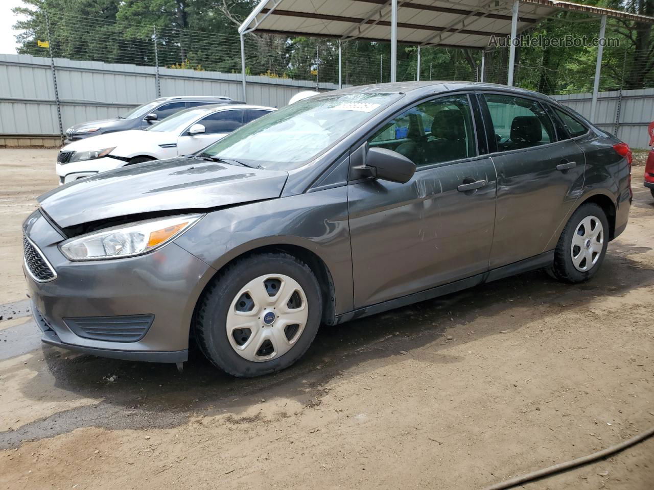 2018 Ford Focus S Gray vin: 1FADP3E20JL285006